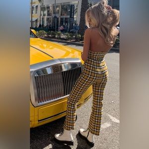 Urban Outfitters Jumpsuit- black/white/gold checkered